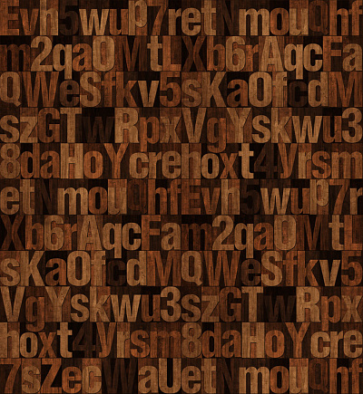 Фотообои WOOD ALPHABET 2, LOFT, Factura